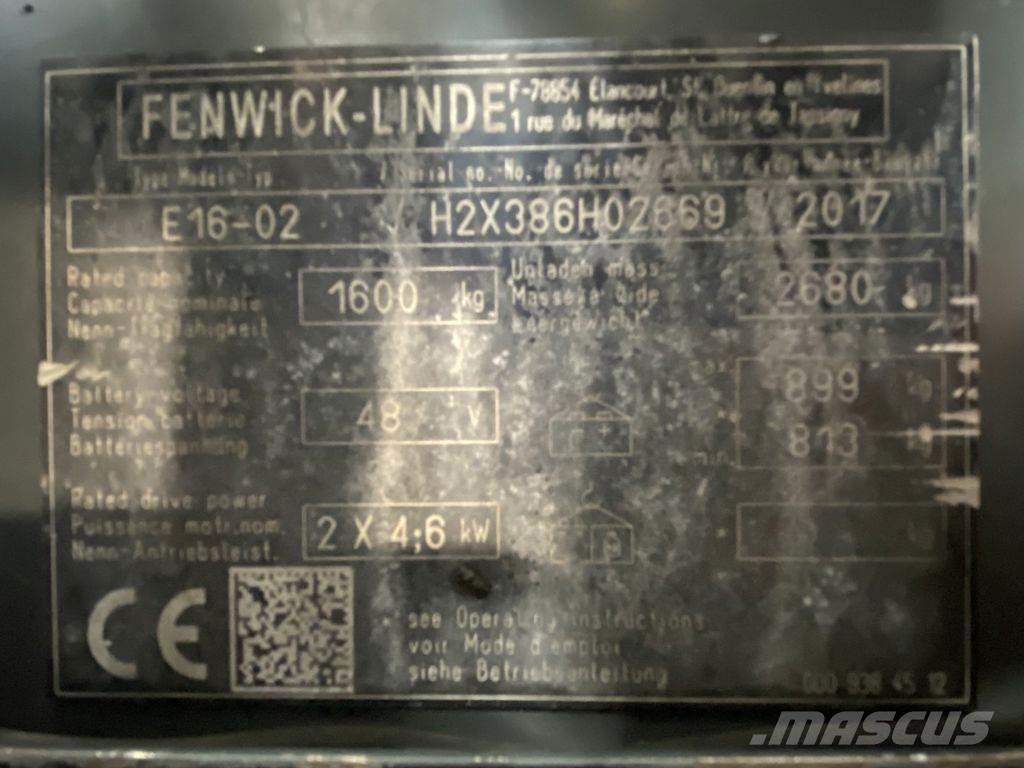 Linde E16 Stivuitor electric