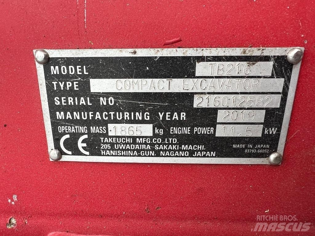 Takeuchi TB 216 Mini excavatoare < 7t