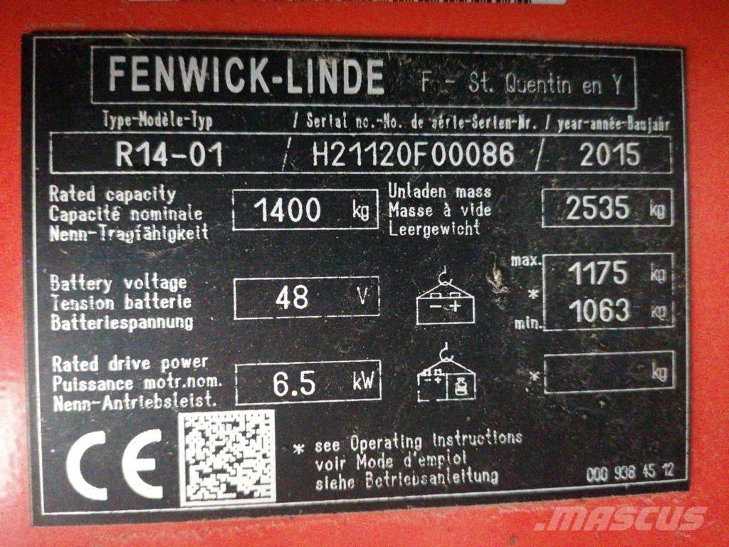 Linde R14-01 Stivuitor cu catarg retractabil