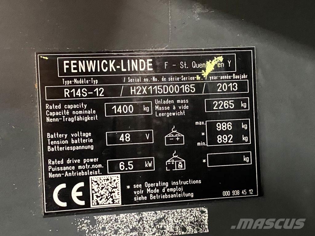 Linde R14S-12 Stivuitor cu catarg retractabil