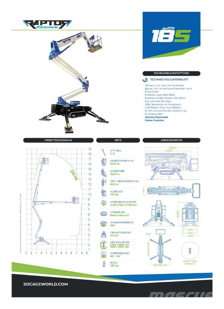 Socage Raptor 18S Nacele cu brat articulat
