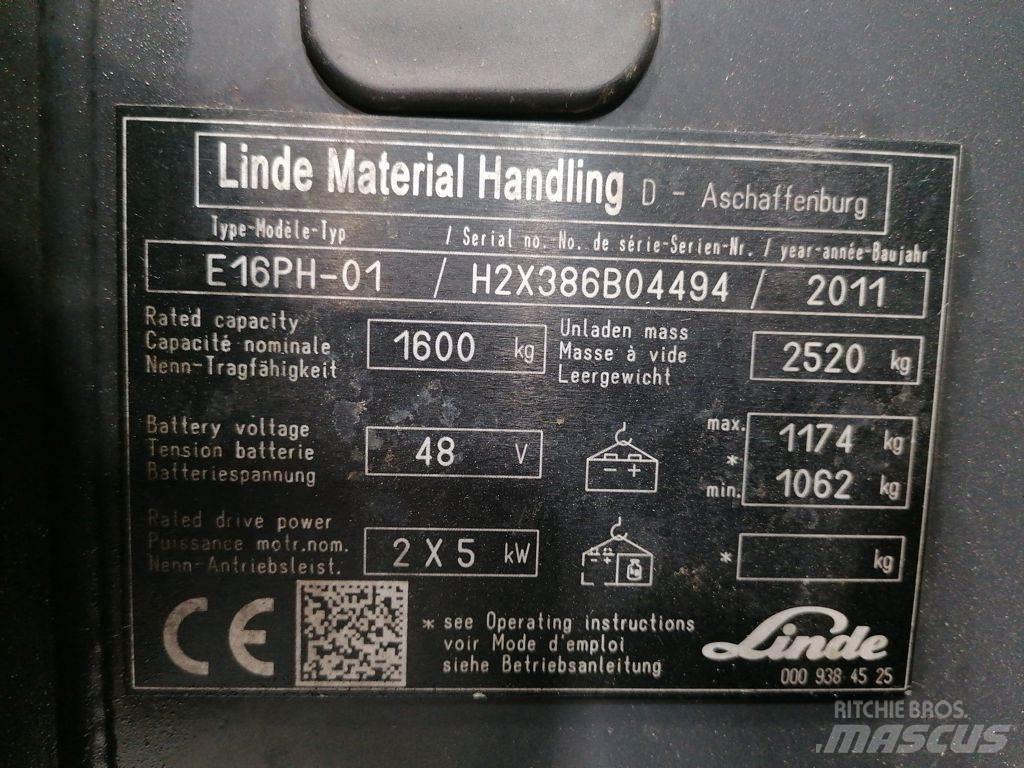 Linde E16PH-01 Stivuitor electric