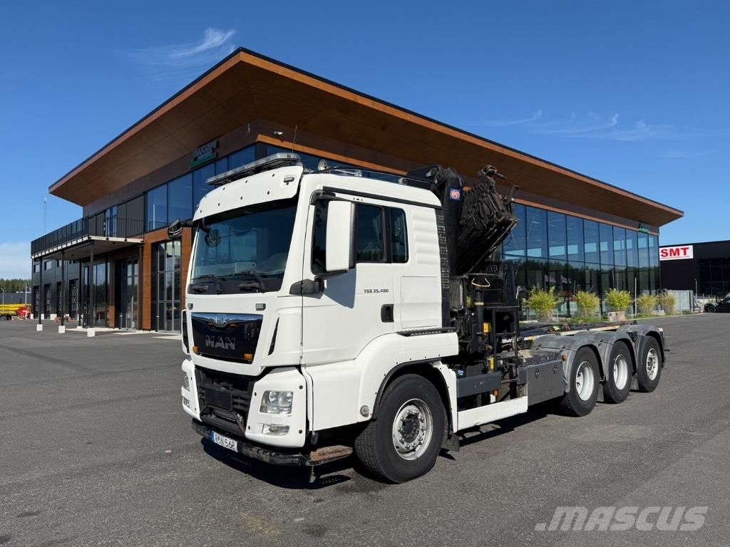 MAN Crane + hook lift Camioane cu macara