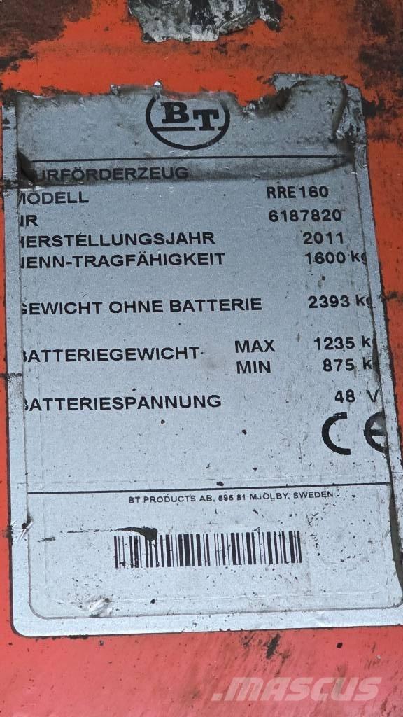 BT RR E 160 Stivuitor cu catarg retractabil