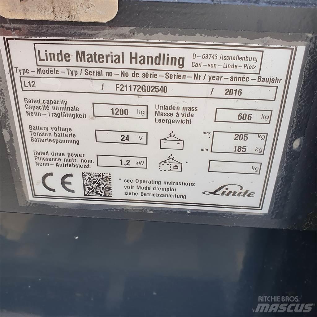 Linde L12 Transpaleta manuala