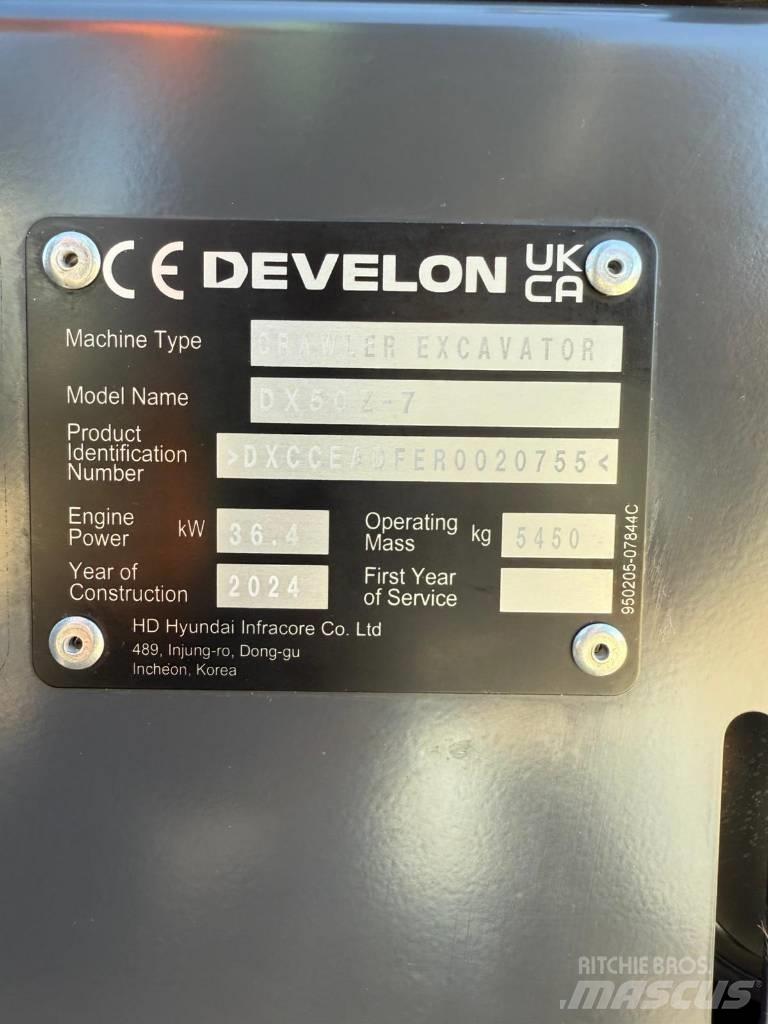 Develon DX 50 Z-7 Mini excavatoare < 7t