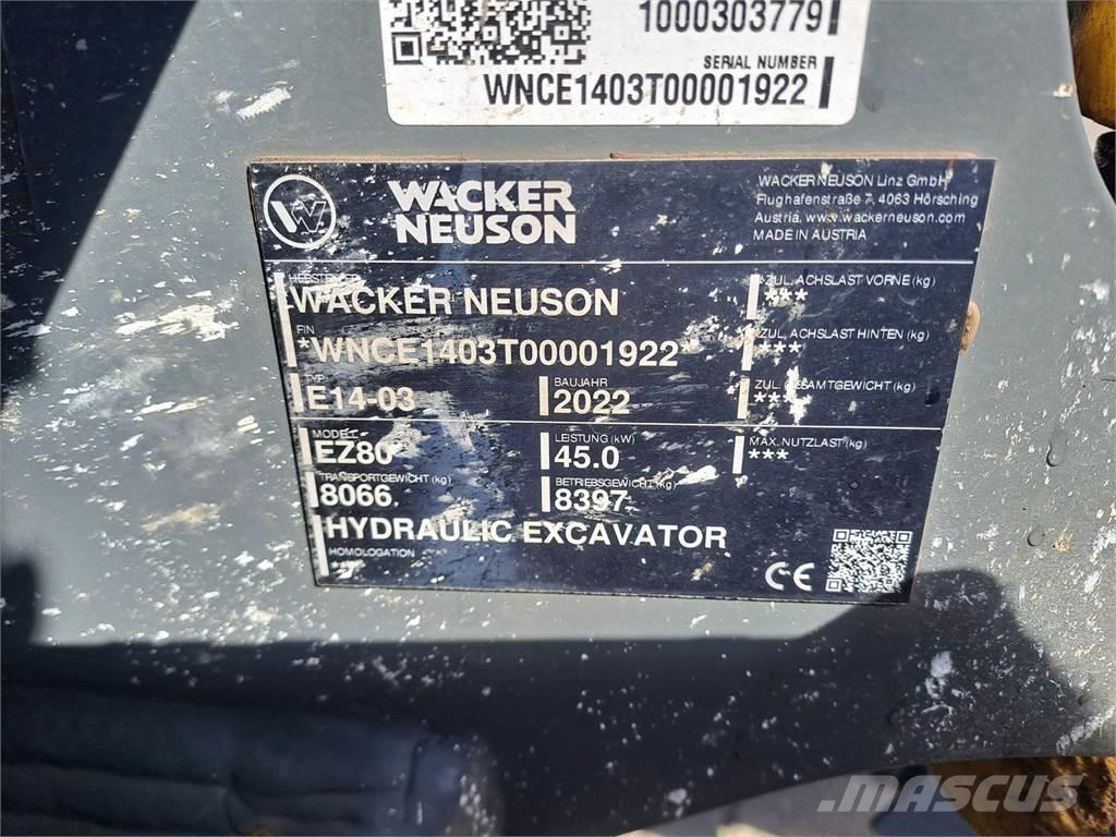 Wacker Neuson EZ80 Excavatoare pe șenile
