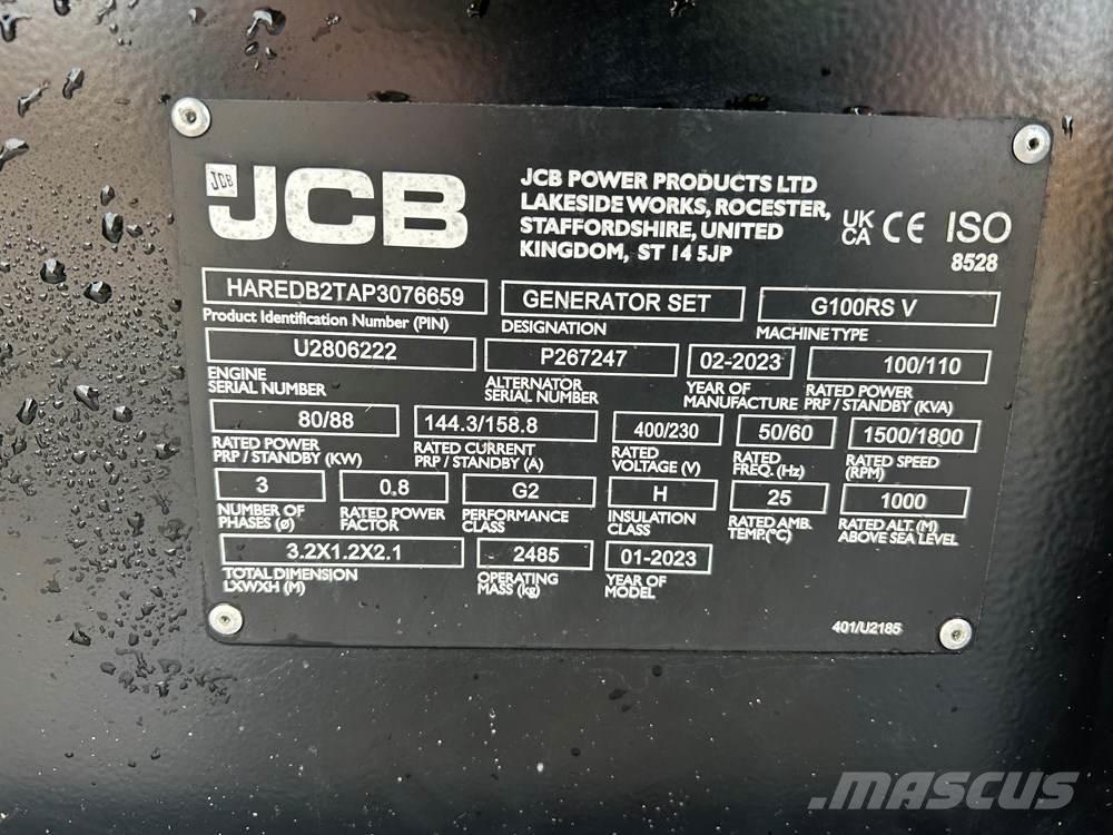 JCB G100RS Generatoare Diesel