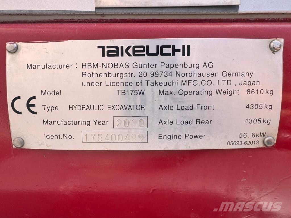 Takeuchi TB 175 W Excavatoare cu roti