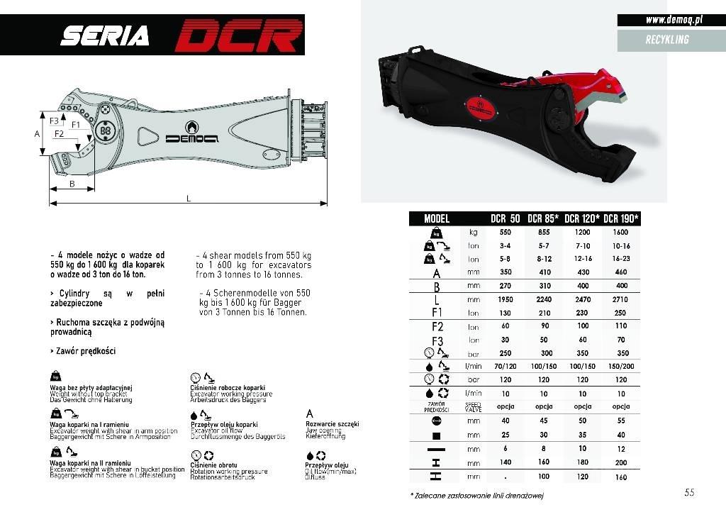  DEMOQ DCR120 Taietoare