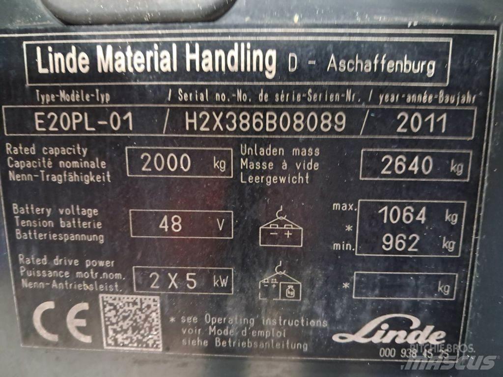 Linde E20PL-01 Stivuitor electric