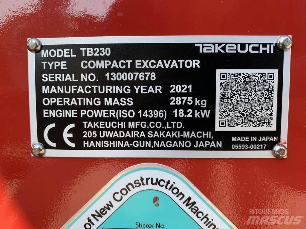 Takeuchi TB230 V3 Mini excavatoare < 7t