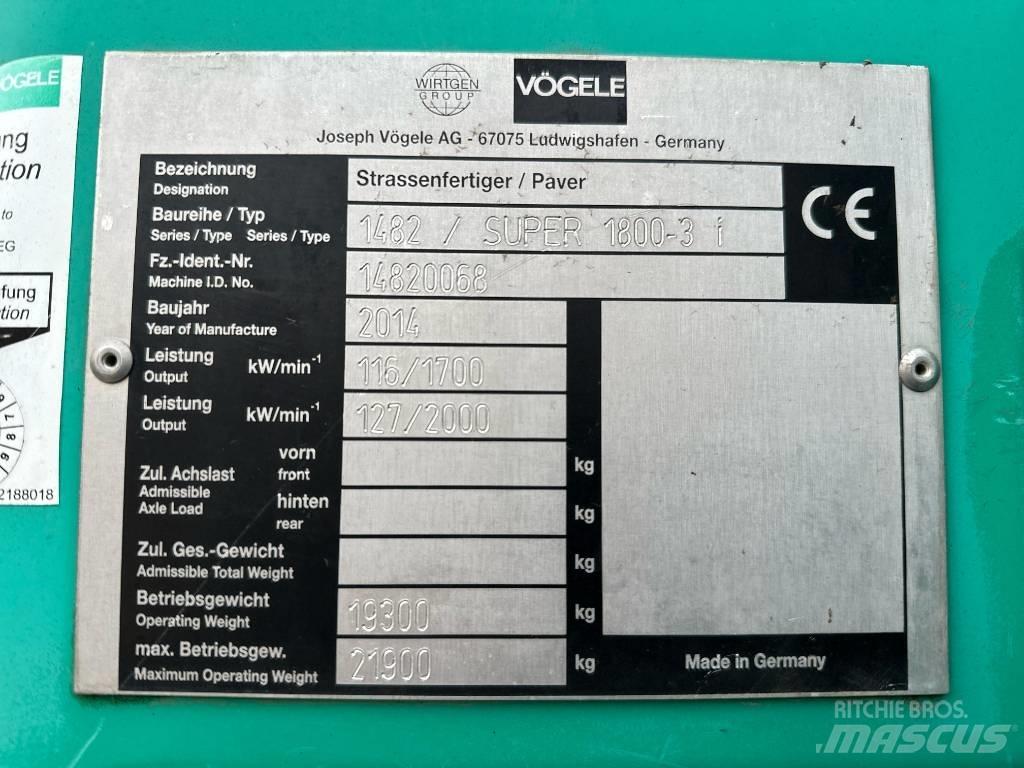 Vögele Super 1800-3i Pavatoare asfalt