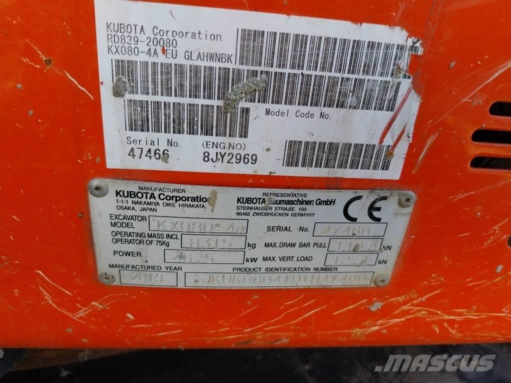 Kubota KX 080-4 Excavatoare 7t - 12t