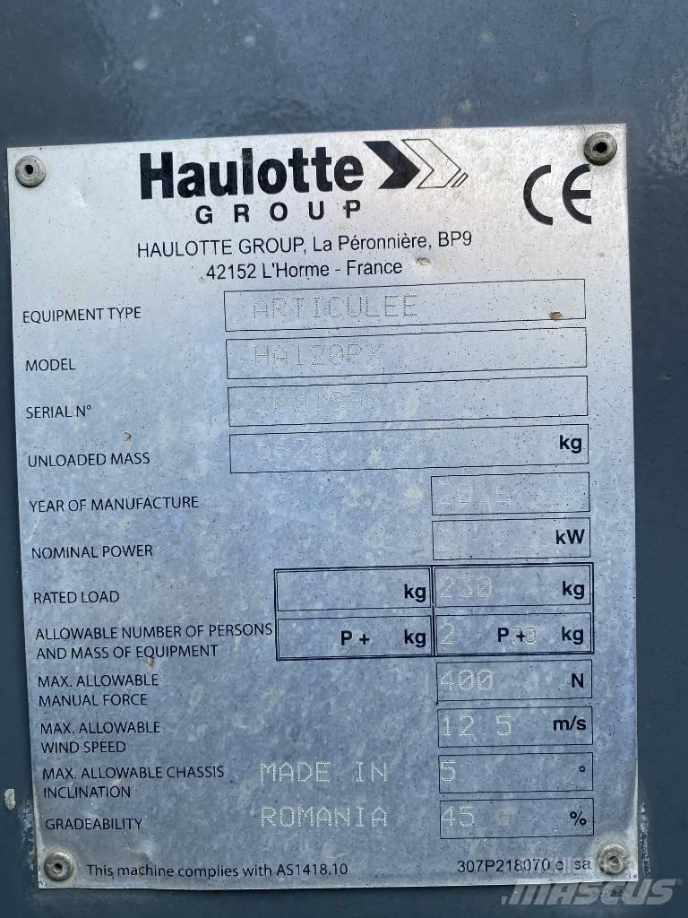 Haulotte HA 120 P Nacele cu brat articulat