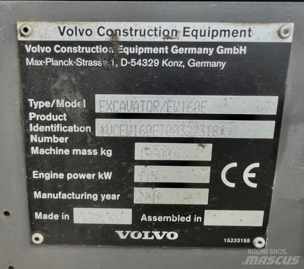 Volvo EW 160 E Excavatoare cu roti