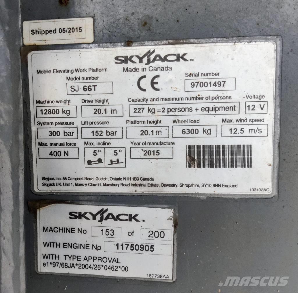 SkyJack SJ 66 T Nacele cu brat articulat