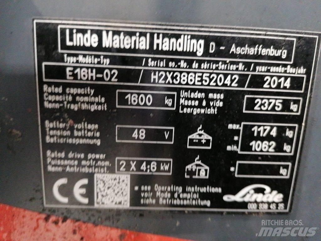 Linde E16H-02 Stivuitor electric