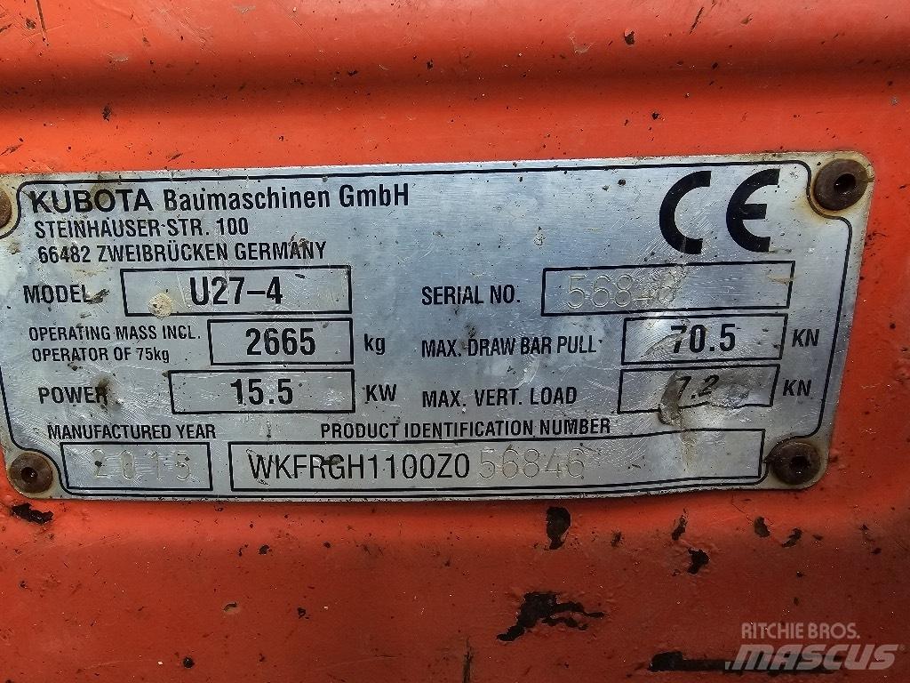 Kubota U 27-4 Mini excavatoare < 7t