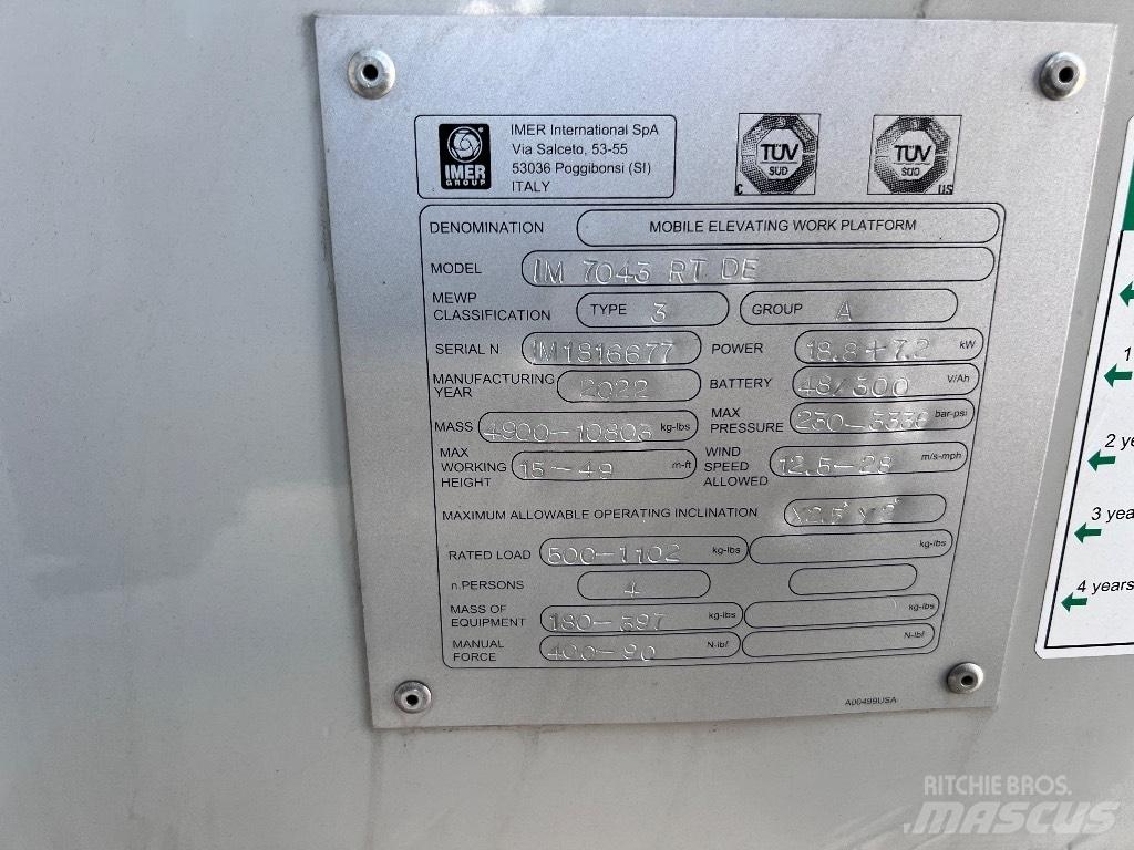 Imer IM 7043 RT DE Platforme foarfeca