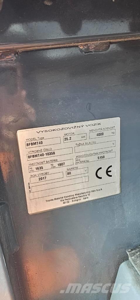 Toyota 8FBMT40 Stivuitor electric