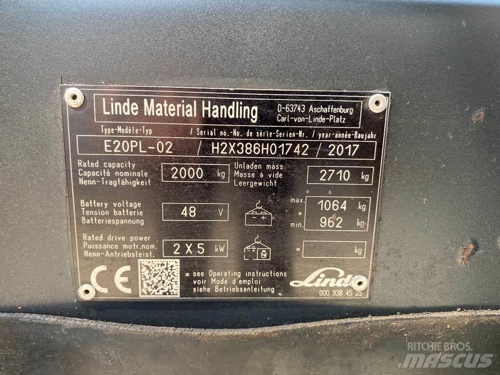 Linde E20PL-02 Stivuitor electric