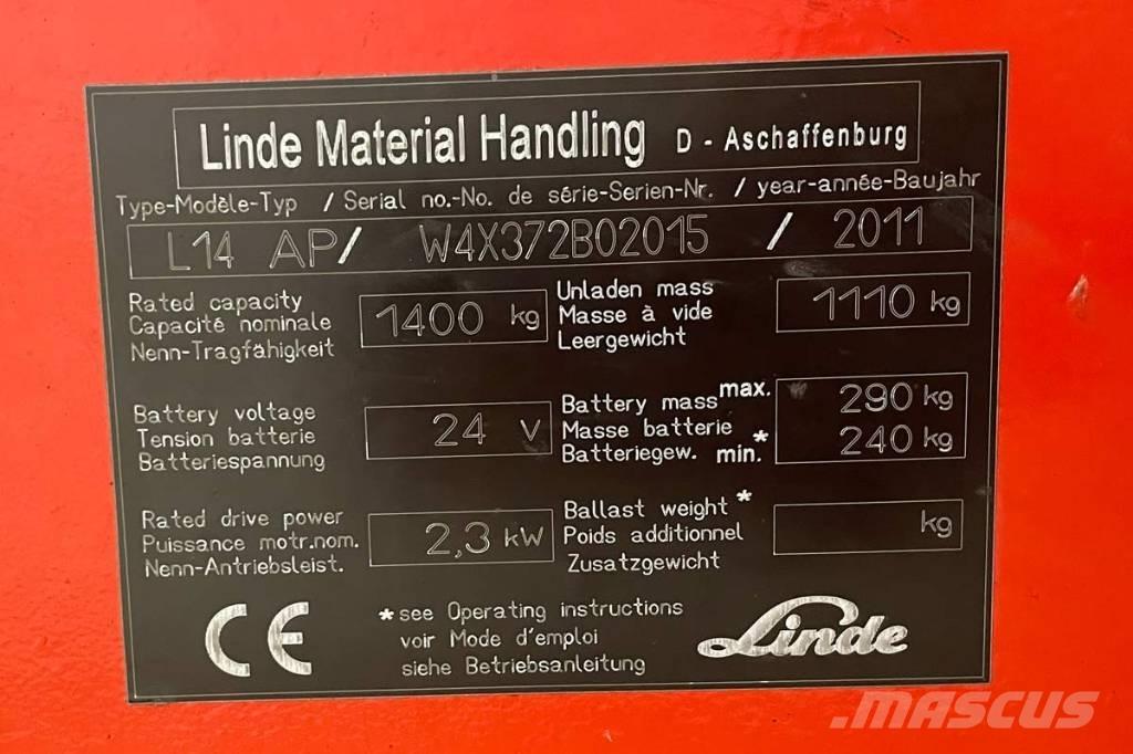 Linde L 14 Transpaleti autopropulsanti