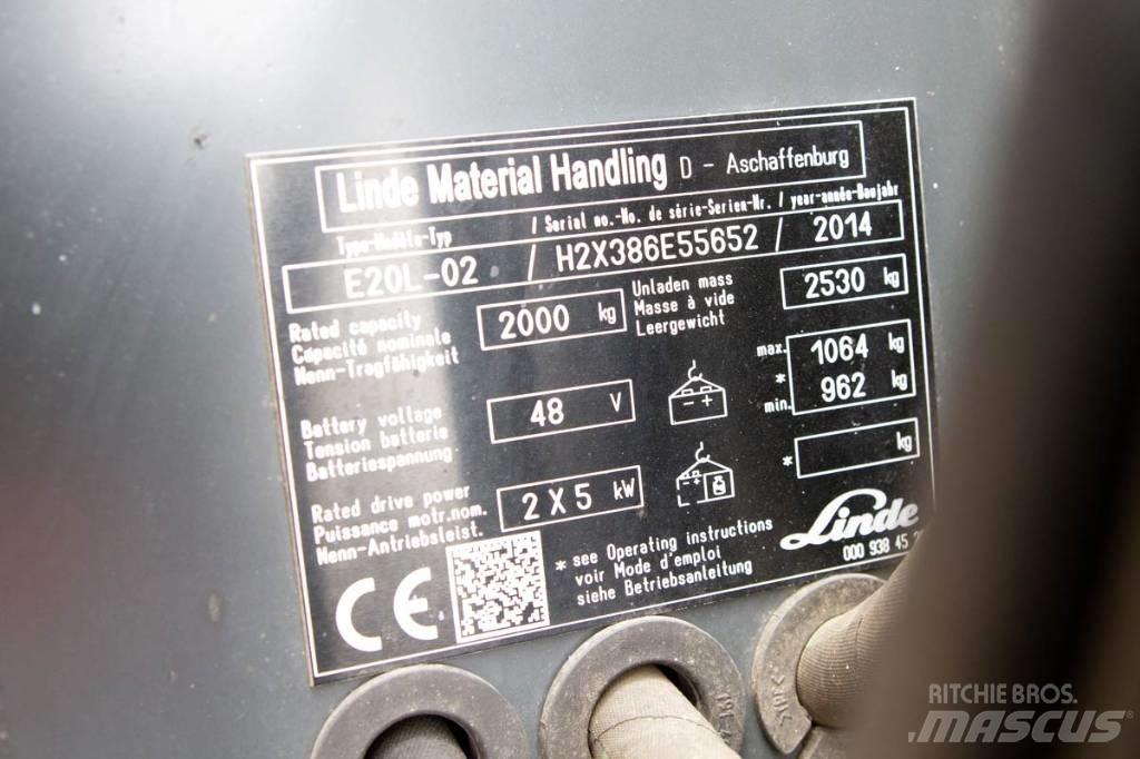 Linde E20L-02 Stivuitor electric