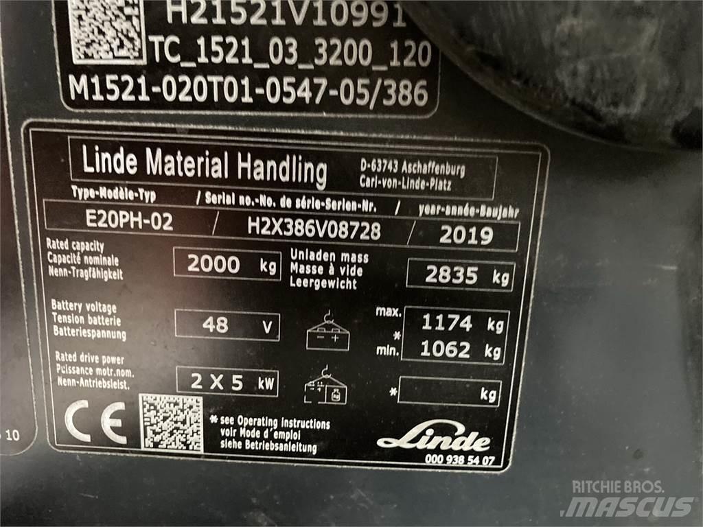 Linde E20PH Stivuitor electric