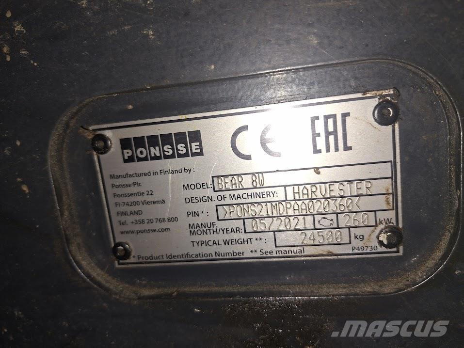 Ponsse Bear 8W Combine forestiere