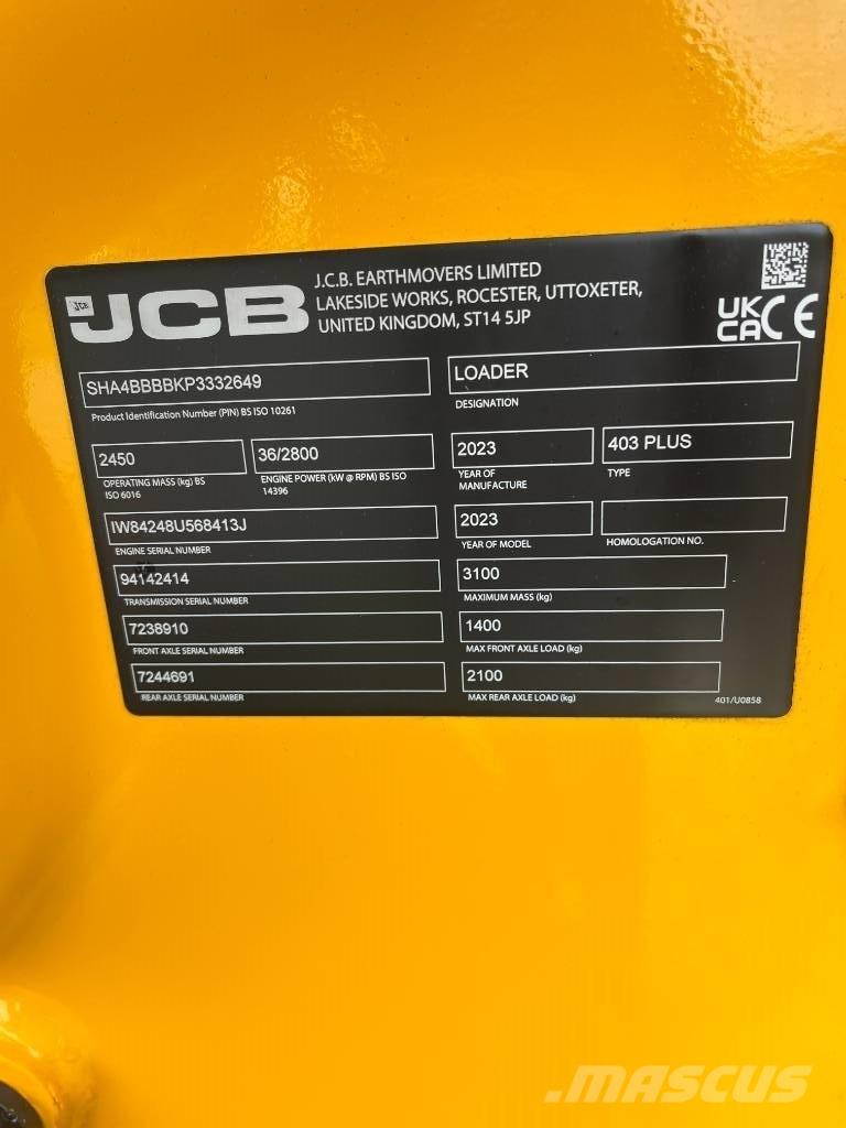 JCB 403 Agri Plus Mini incarcator