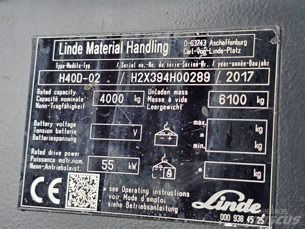 Linde H40D-02 Stivuitor diesel