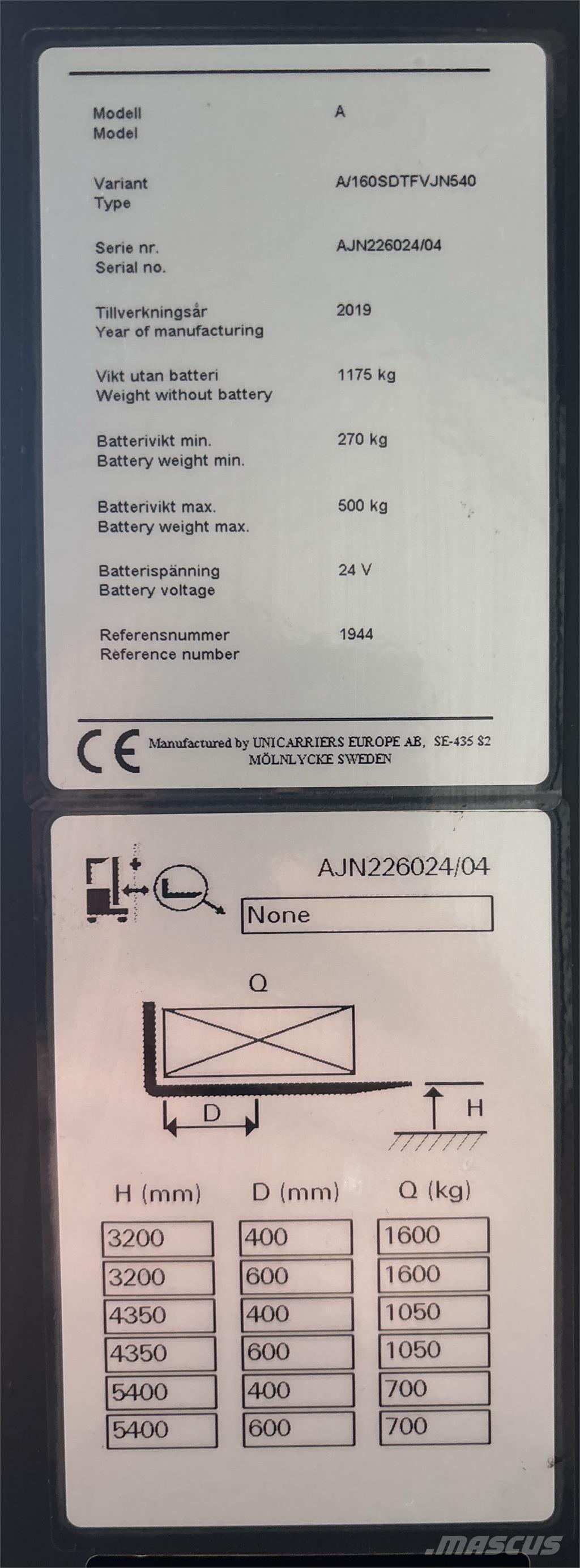 Atlet A160 Transpaleti autopropulsanti