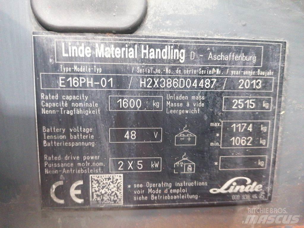 Linde E16PH-01 Stivuitor electric