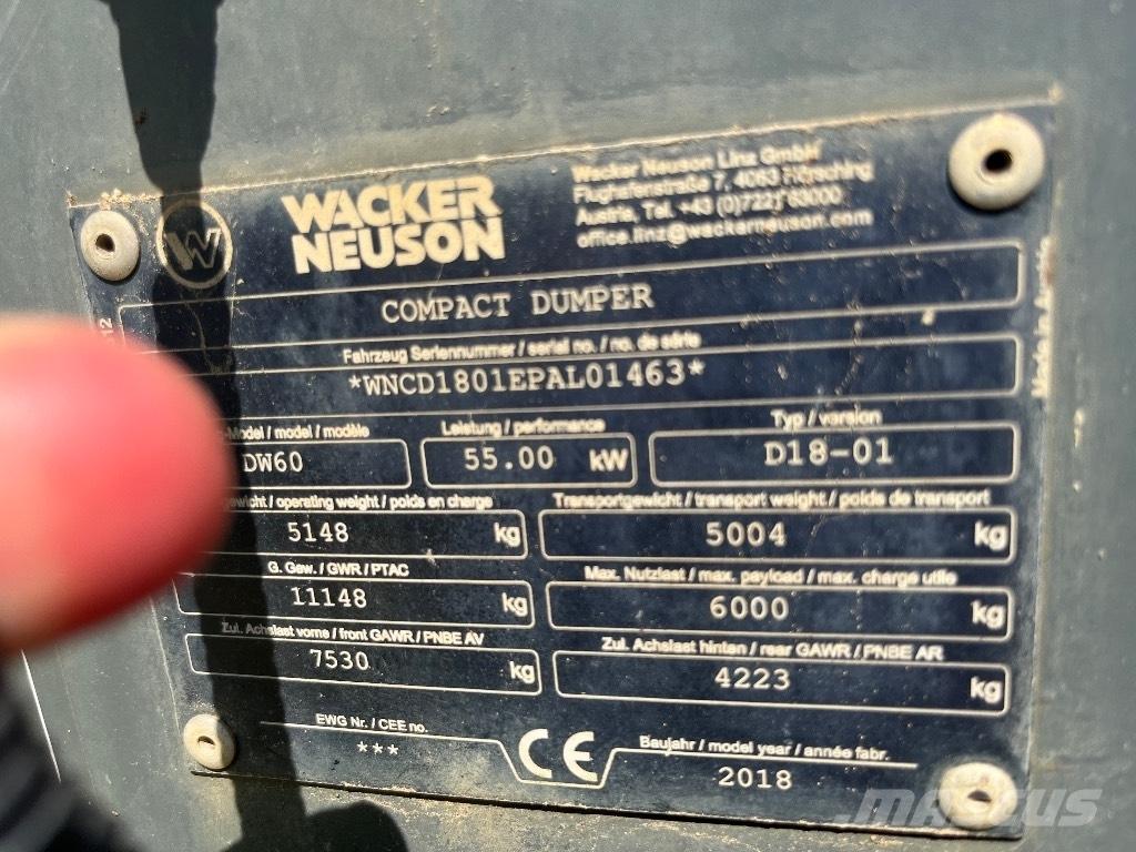 Wacker Neuson DW 60 Minitractor de teren