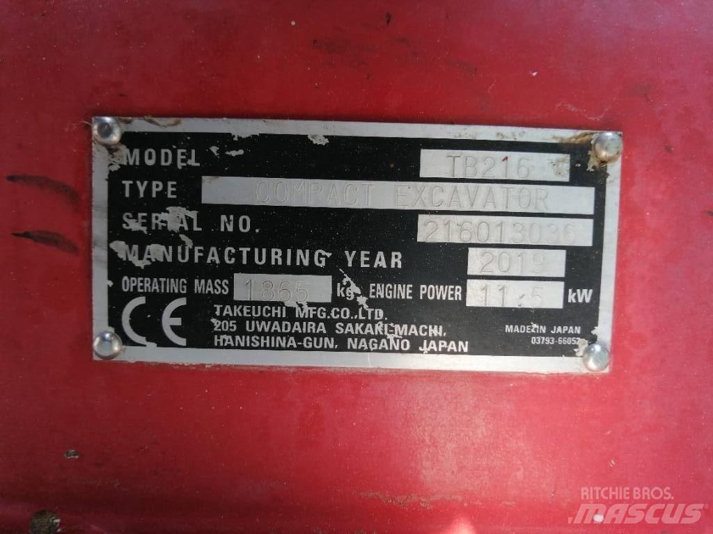 Takeuchi TB 216 Mini excavatoare < 7t