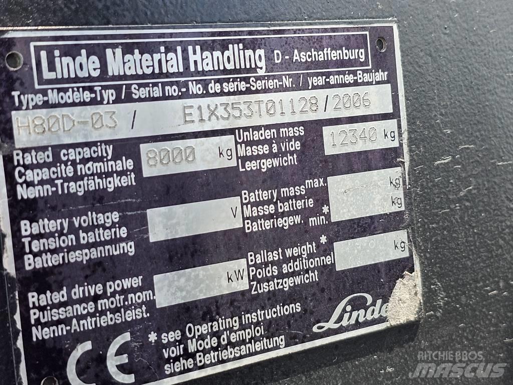 Linde H80D-03 Stivuitor diesel
