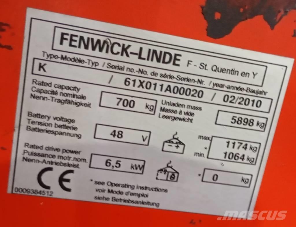 Linde K 011 Stivuitor cu catarg retractabil