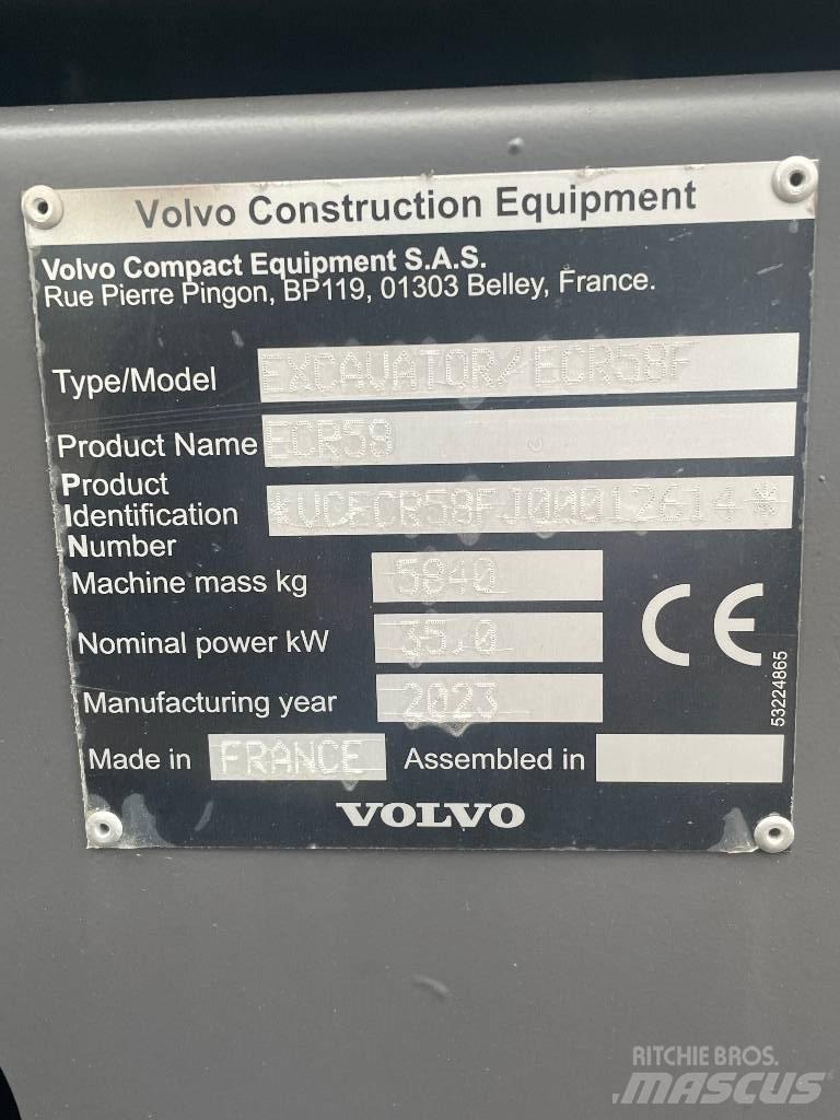 Volvo ECR 58 F Mini excavatoare < 7t