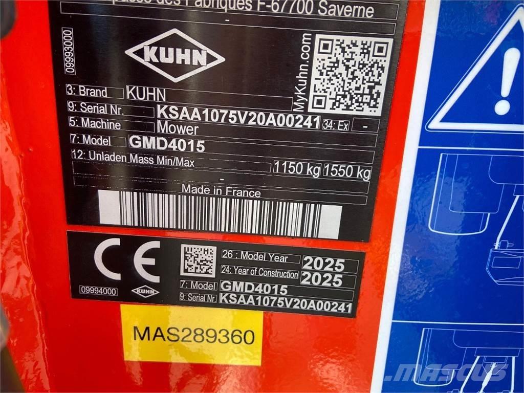 Kuhn GMD4015 Cositoare de iarba cu umidificator