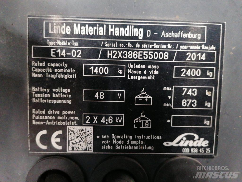 Linde E14-02 Stivuitor electric