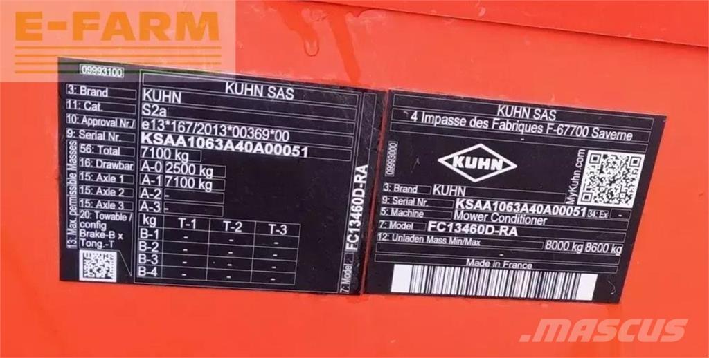 Kuhn fc 13460 ra Cositoare de iarba