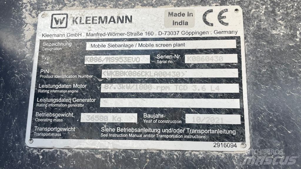 Kleemann 953 Cernuitoare