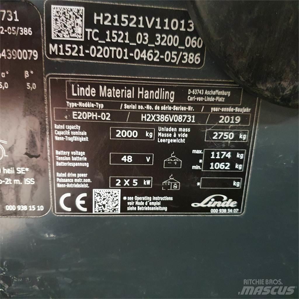 Linde E20PH Stivuitor electric