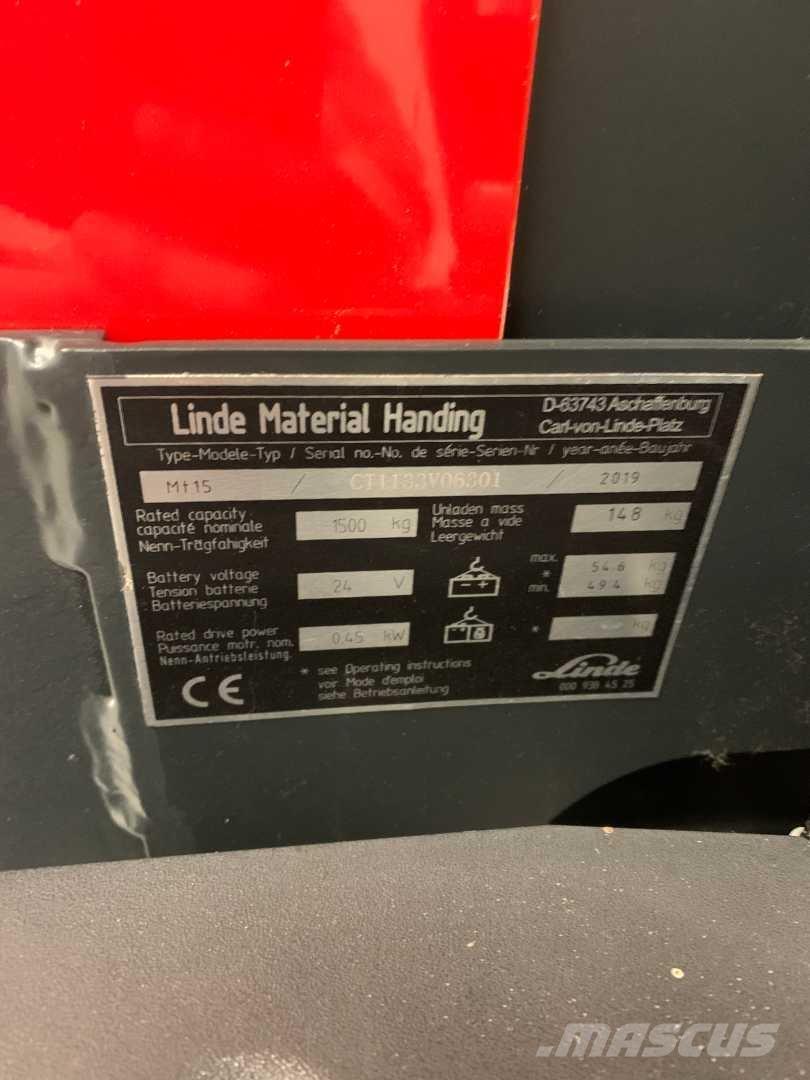 Linde MT15 Transpaleta manuala