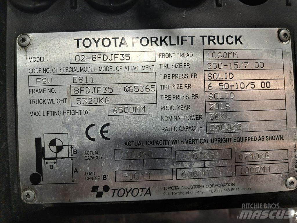 Toyota 02-8FDJF35 Stivuitor diesel
