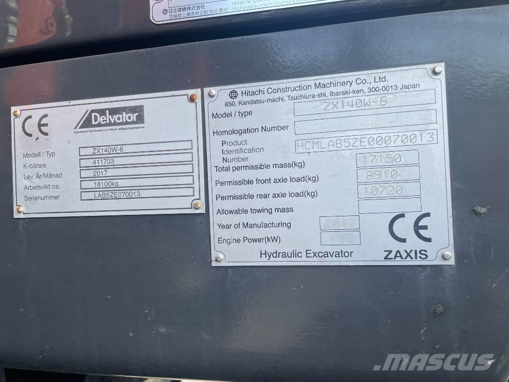 Hitachi 140W Excavatoare cu roti