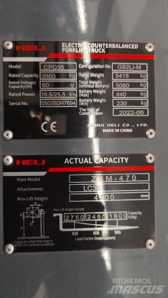 Heli CPD35-GB2LI Stivuitor electric