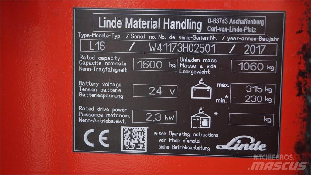 Linde L16i Transpaleta manuala
