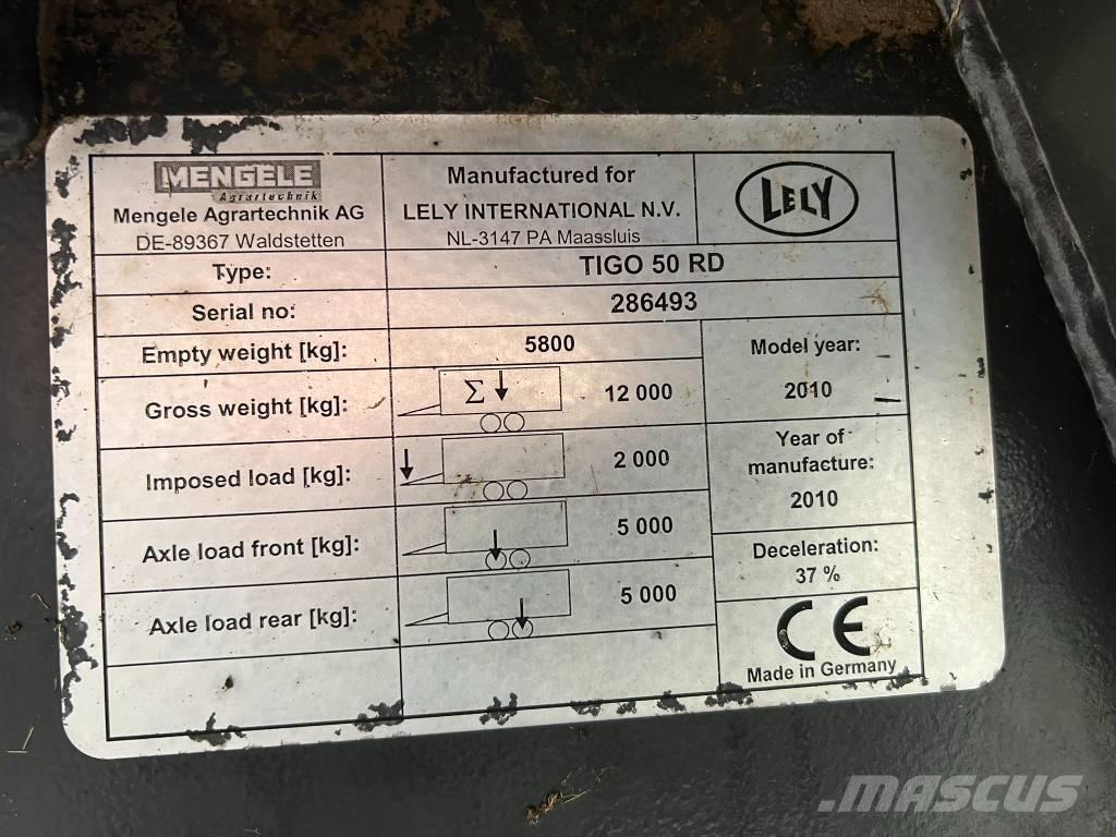 Lely Tigo 50 R D Remorci cu autoîncarcare